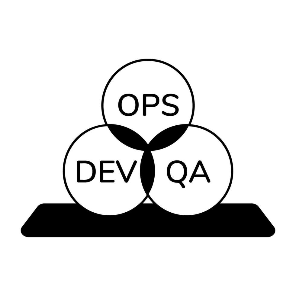 Trendy Devops QA vector