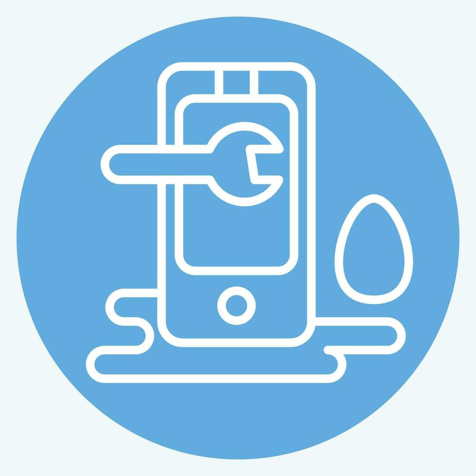 Icon Cellular Damage Repair. related to Future Technology symbol. blue eyes style. simple design editable. simple illustration vector