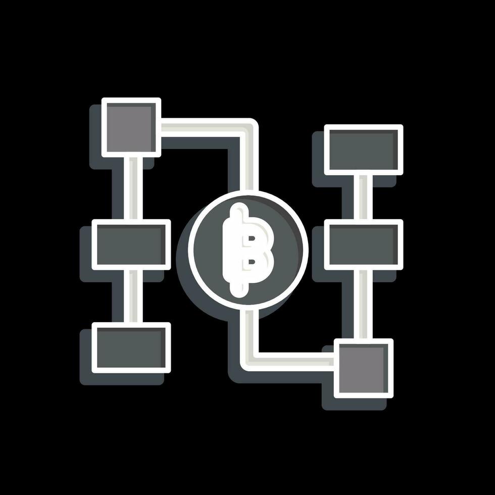 Icon Blockchain. related to Future Technology symbol. glossy style. simple design editable. simple illustration vector