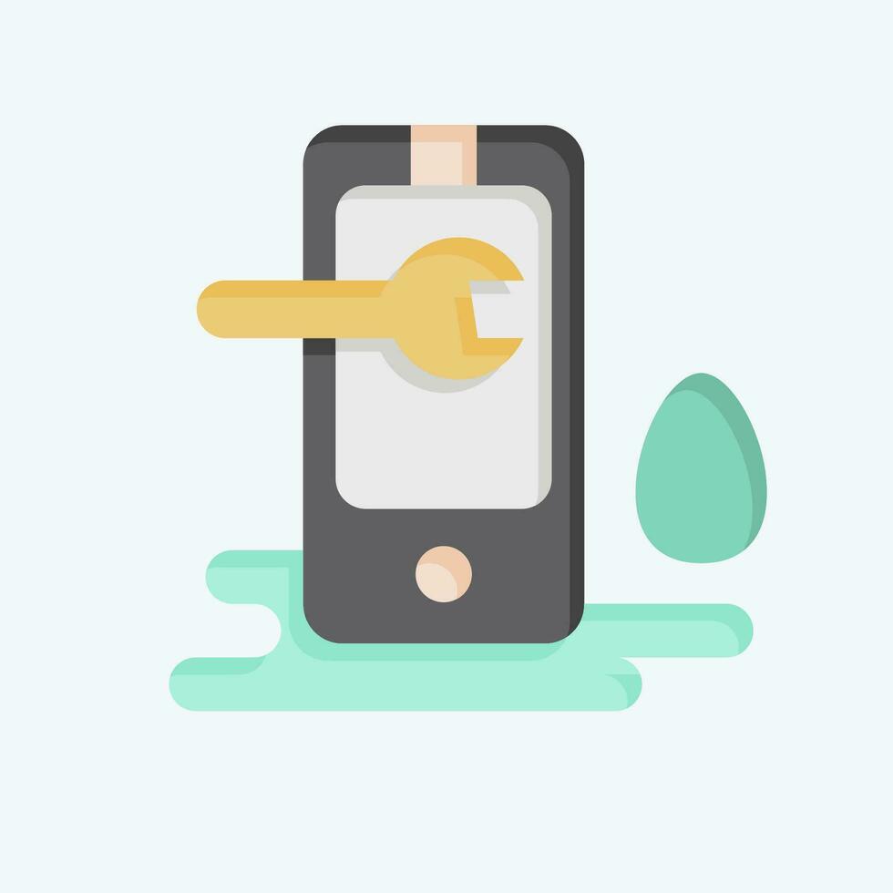 Icon Cellular Damage Repair. related to Future Technology symbol. flat style. simple design editable. simple illustration vector
