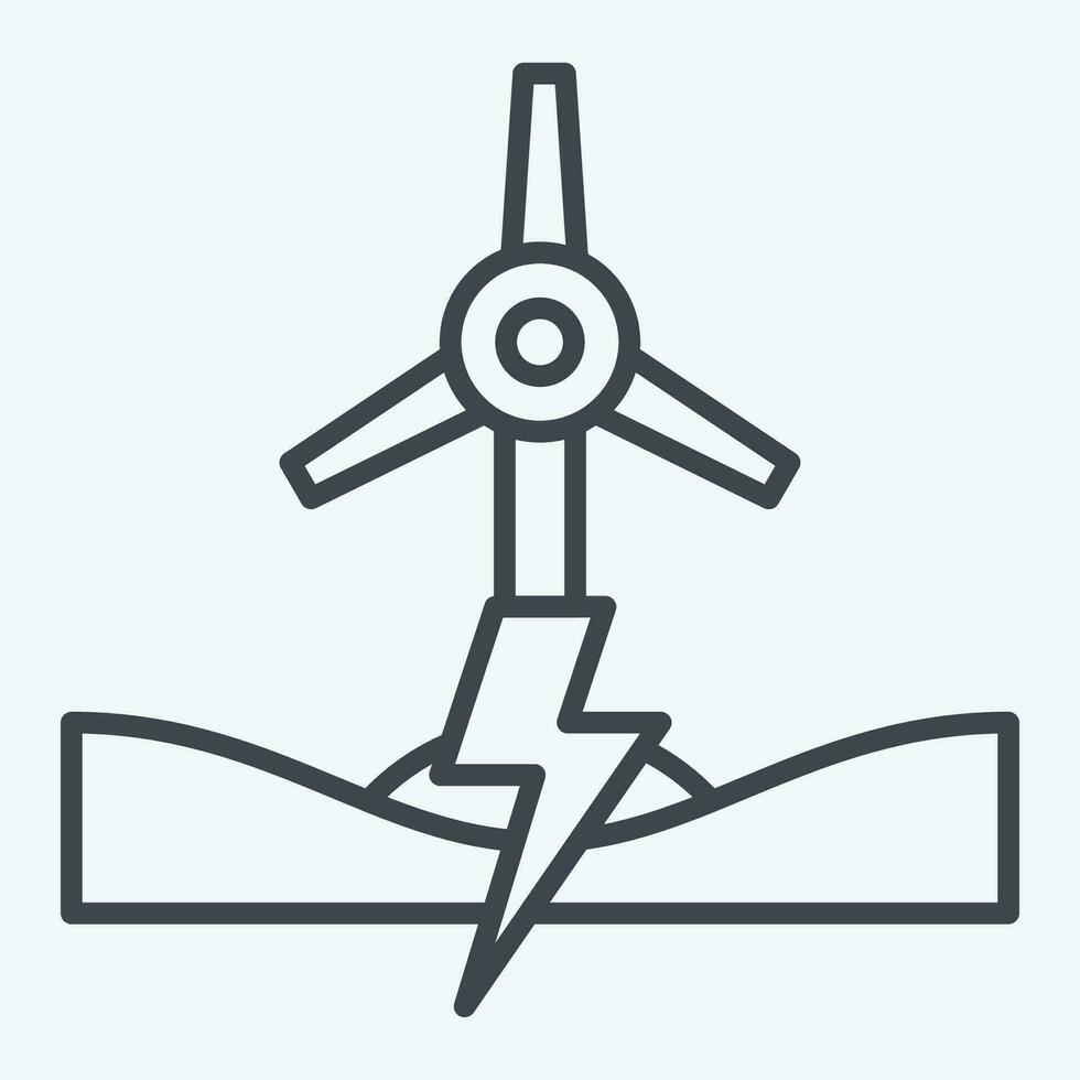 Icon Energy Ecosystem. related to Future Technology symbol. line style. simple design editable. simple illustration vector