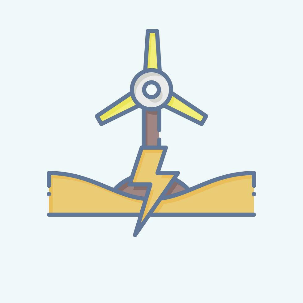Icon Energy Ecosystem. related to Future Technology symbol. doodle style. simple design editable. simple illustration vector