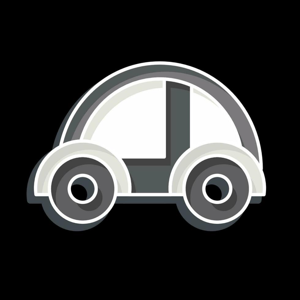 Icon Driverless Car. related to Future Technology symbol. glossy style. simple design editable. simple illustration vector