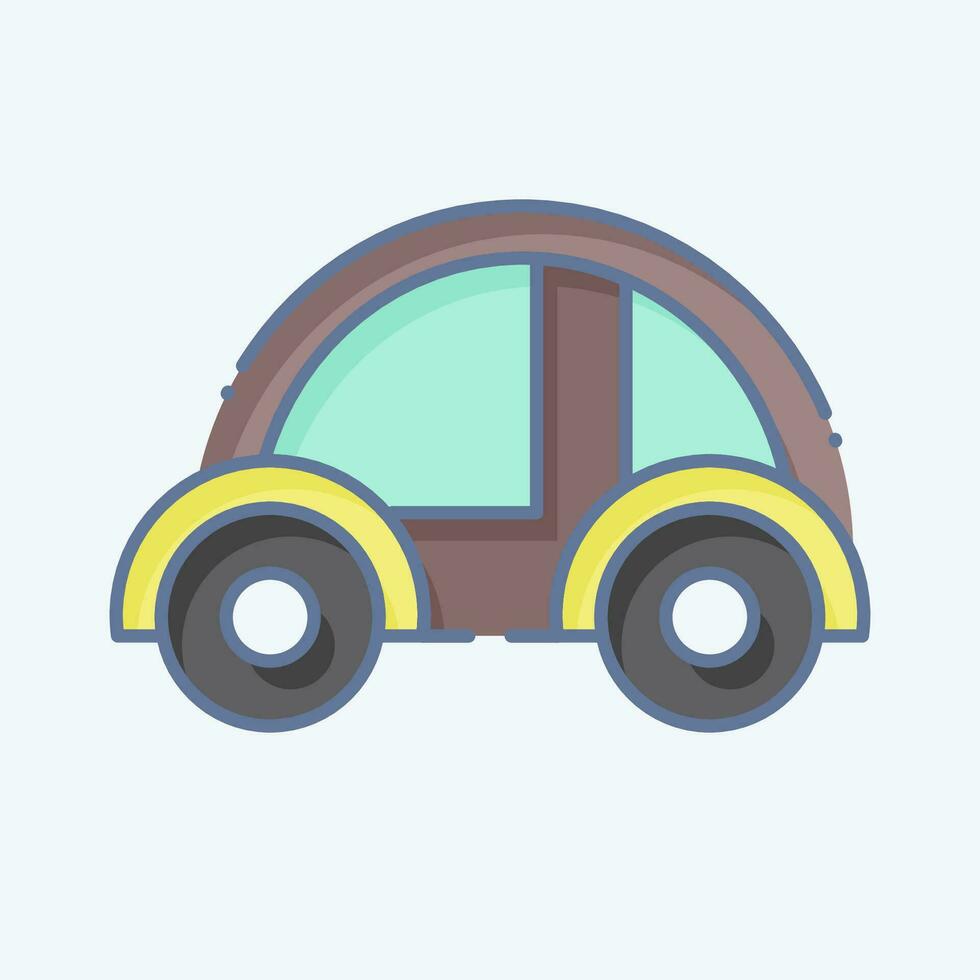 Icon Driverless Car. related to Future Technology symbol. doodle style. simple design editable. simple illustration vector