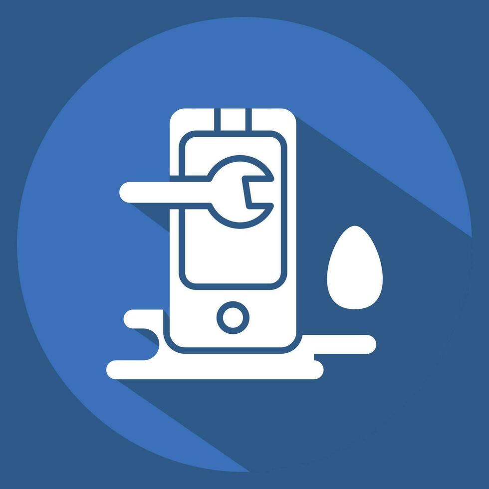Icon Cellular Damage Repair. related to Future Technology symbol. long shadow style. simple design editable. simple illustration vector