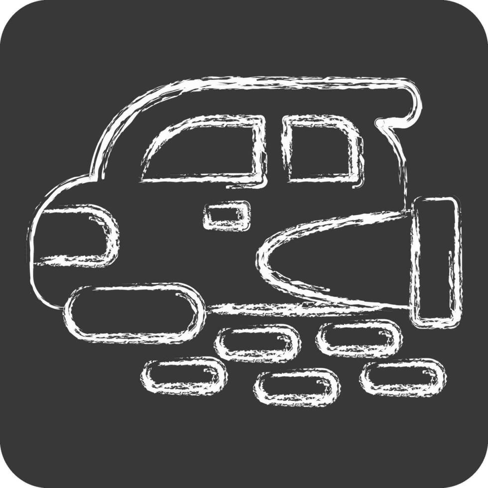 Icon Flying Car. related to Future Technology symbol. chalk Style. simple design editable. simple illustration vector