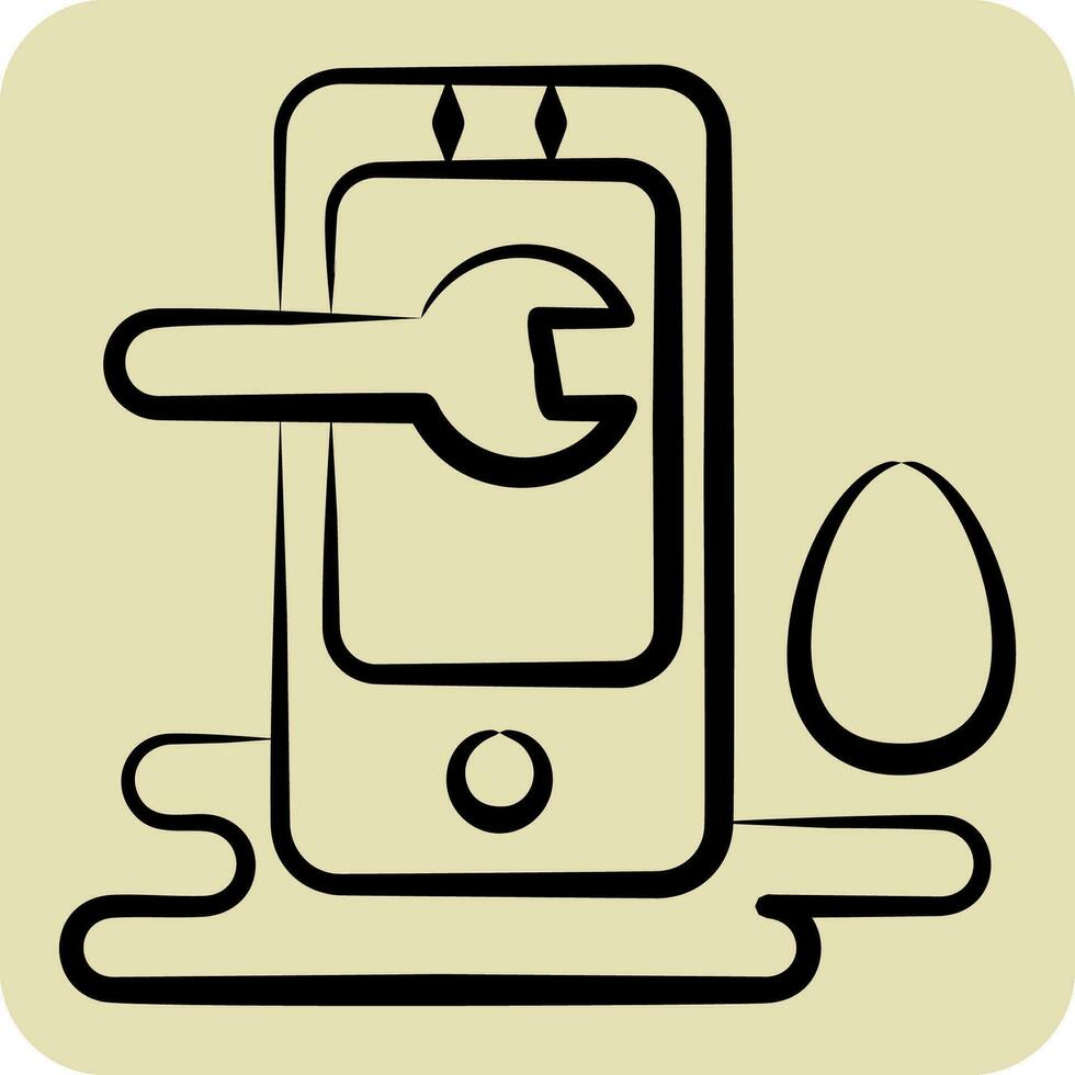 Icon Cellular Damage Repair. related to Future Technology symbol. hand drawn style. simple design editable. simple illustration vector