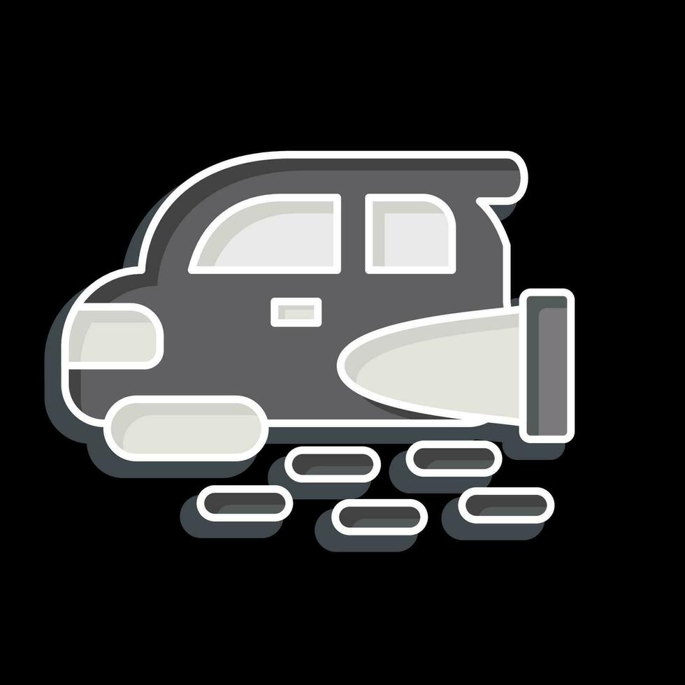Icon Flying Car. related to Future Technology symbol. glossy style. simple design editable. simple illustration vector