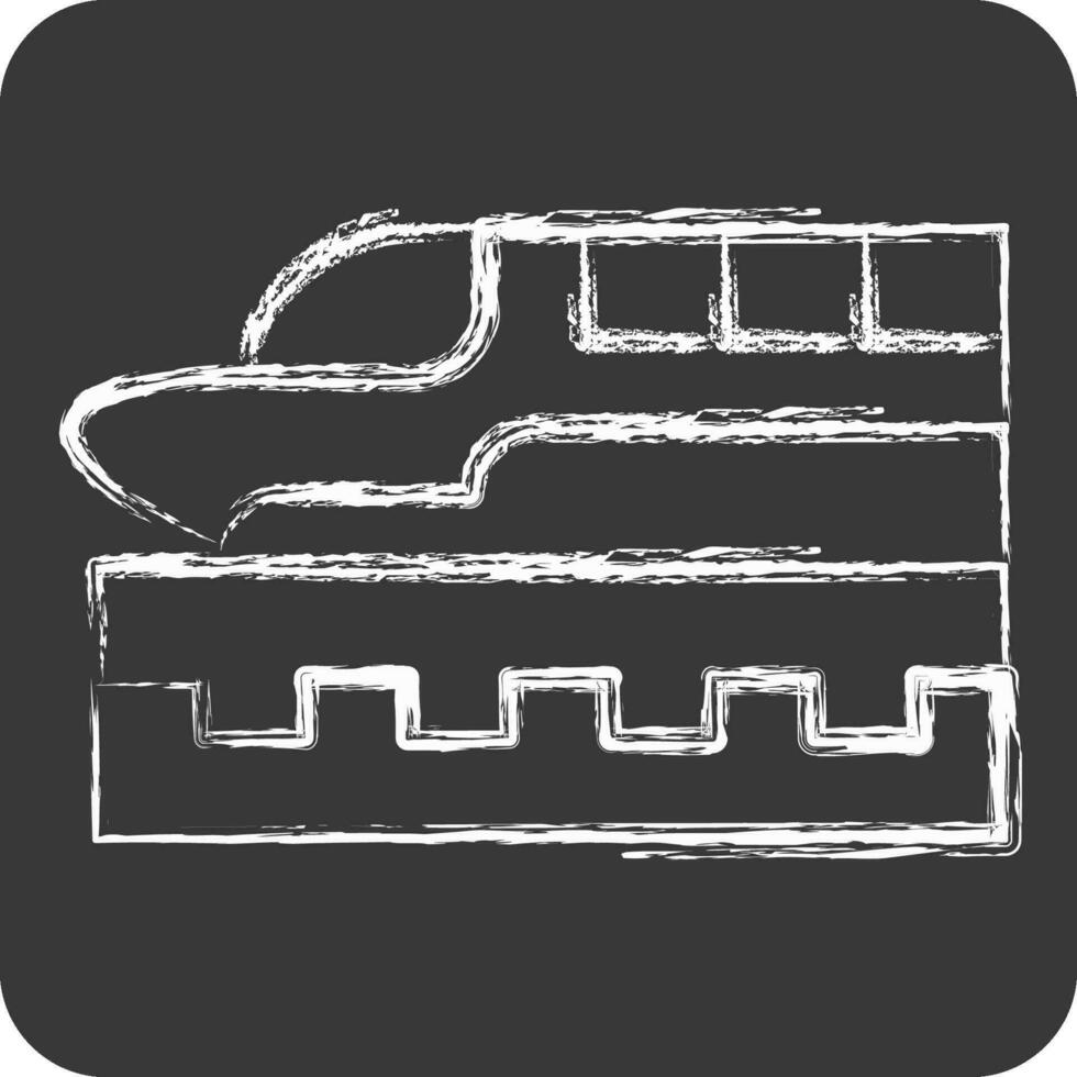 Icon High Speed Train. related to Future Technology symbol. chalk Style. simple design editable. simple illustration vector