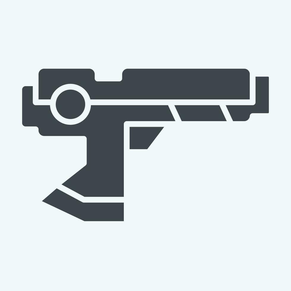 Icon Hi-Tech Weapons. related to Future Technology symbol. glyph style. simple design editable. simple illustration vector