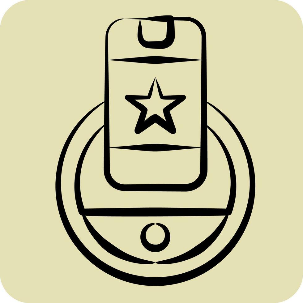 Icon Wireless Charging. related to Future Technology symbol. hand drawn style. simple design editable. simple illustration vector