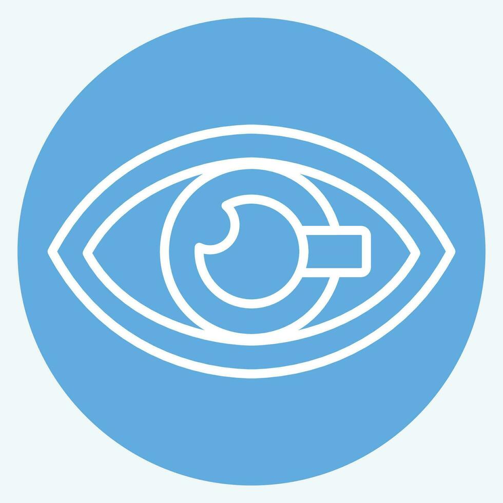 Icon Nano Contact Lenses. related to Future Technology symbol. blue eyes style. simple design editable. simple illustration vector