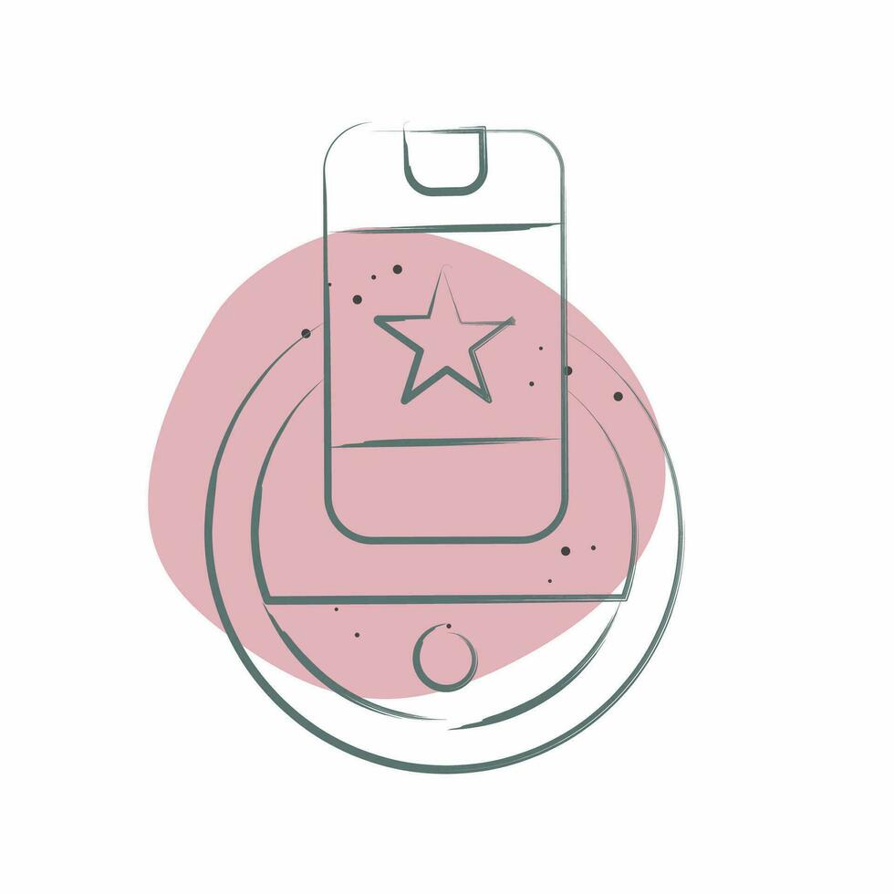 Icon Wireless Charging. related to Future Technology symbol. Color Spot Style. simple design editable. simple illustration vector