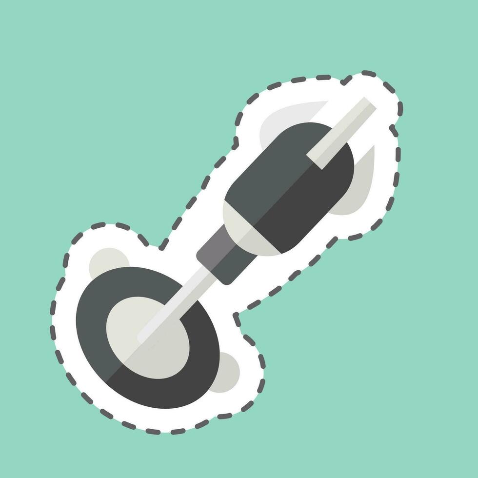 Sticker line cut Nanobot. related to Future Technology symbol. simple design editable. simple illustration vector