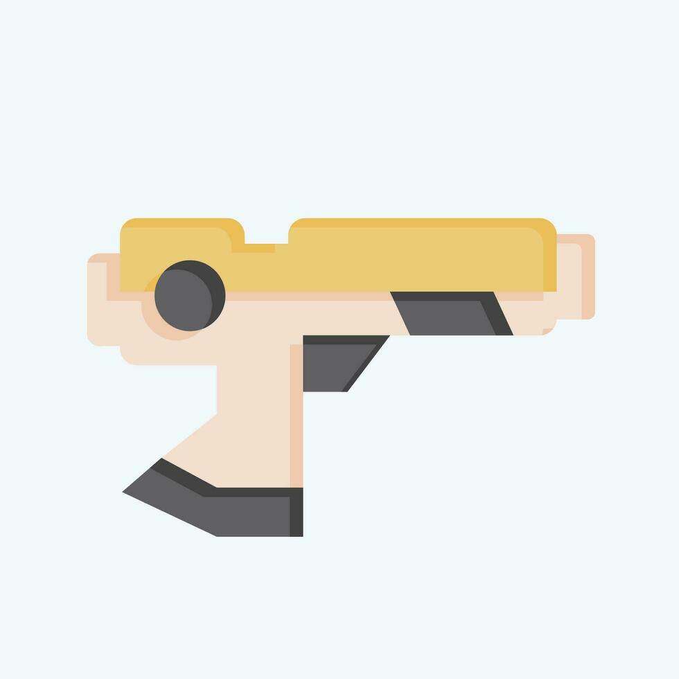 Icon Hi-Tech Weapons. related to Future Technology symbol. flat style. simple design editable. simple illustration vector