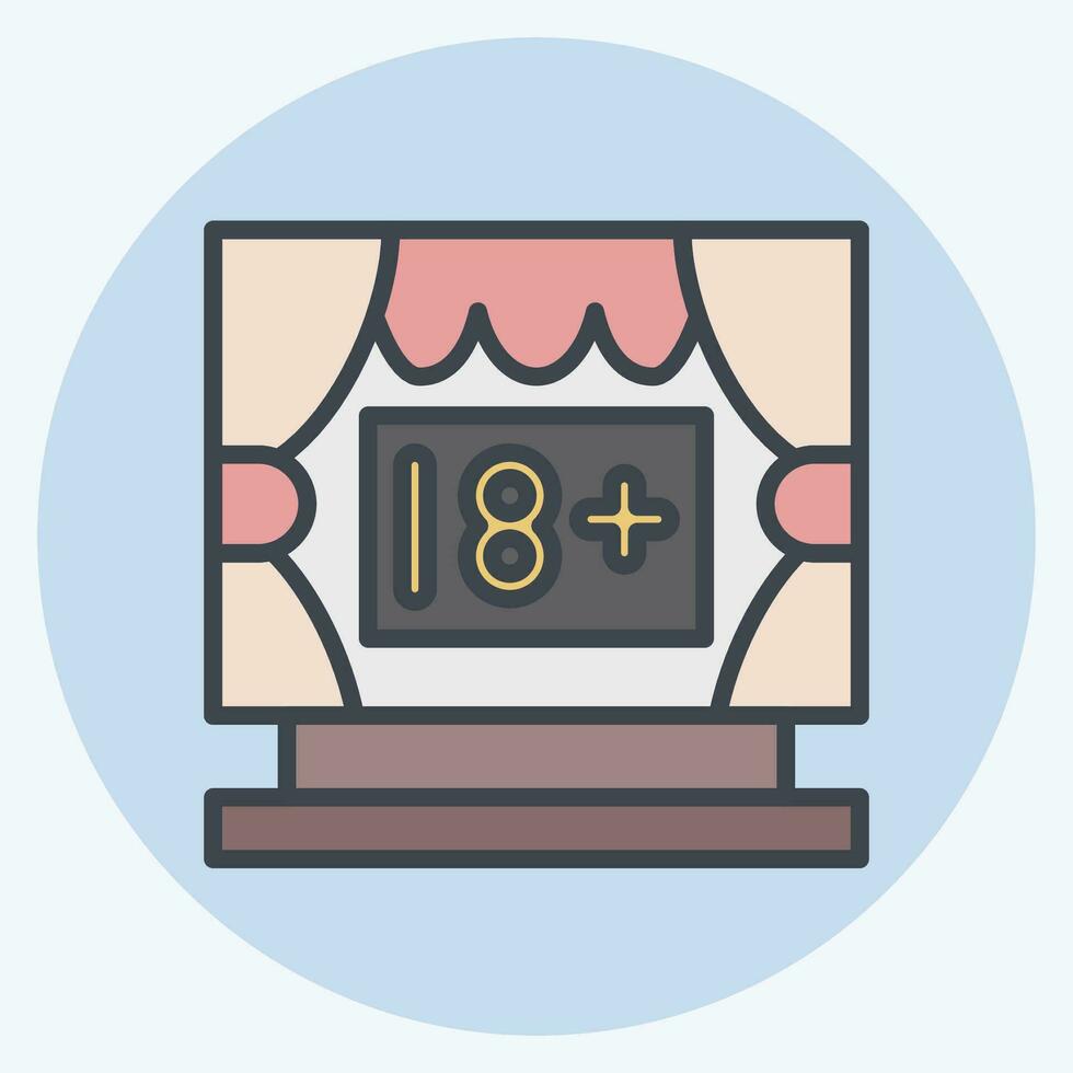 Icon Age. related to Theatre Gradient symbol. color mate style. simple design editable. simple illustration vector