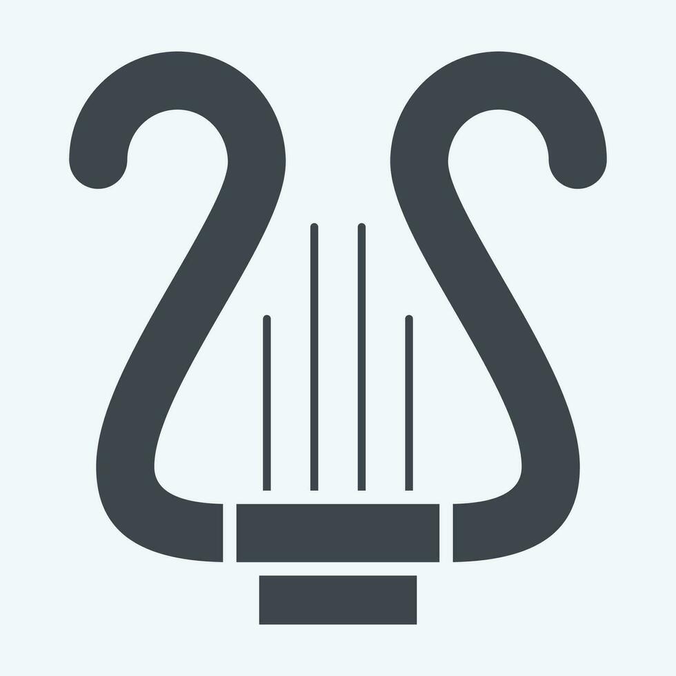 Icon Lyre. related to Theatre Gradient symbol. glyph style. simple design editable. simple illustration vector