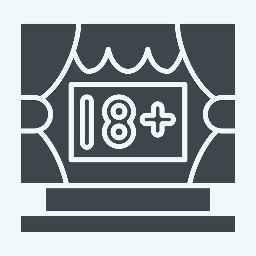 Icon Age. related to Theatre Gradient symbol. glyph style. simple design editable. simple illustration vector