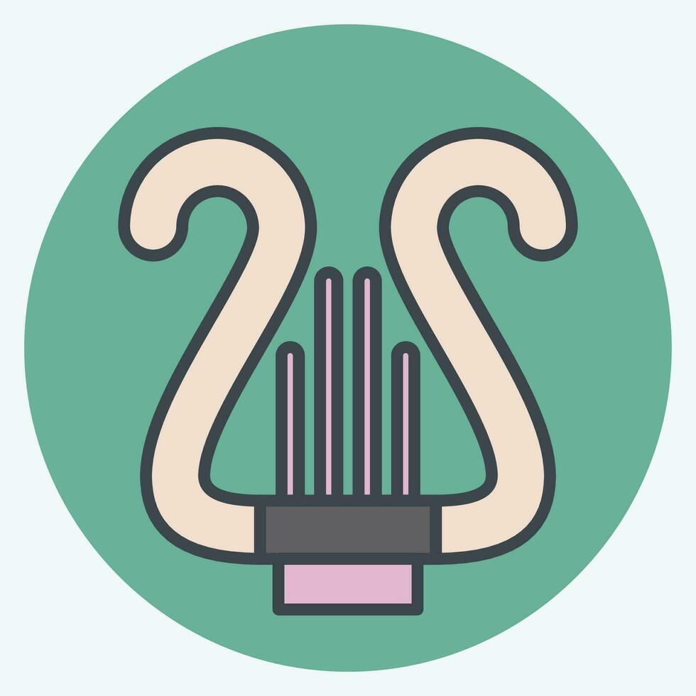 Icon Lyre. related to Theatre Gradient symbol. color mate style. simple design editable. simple illustration vector