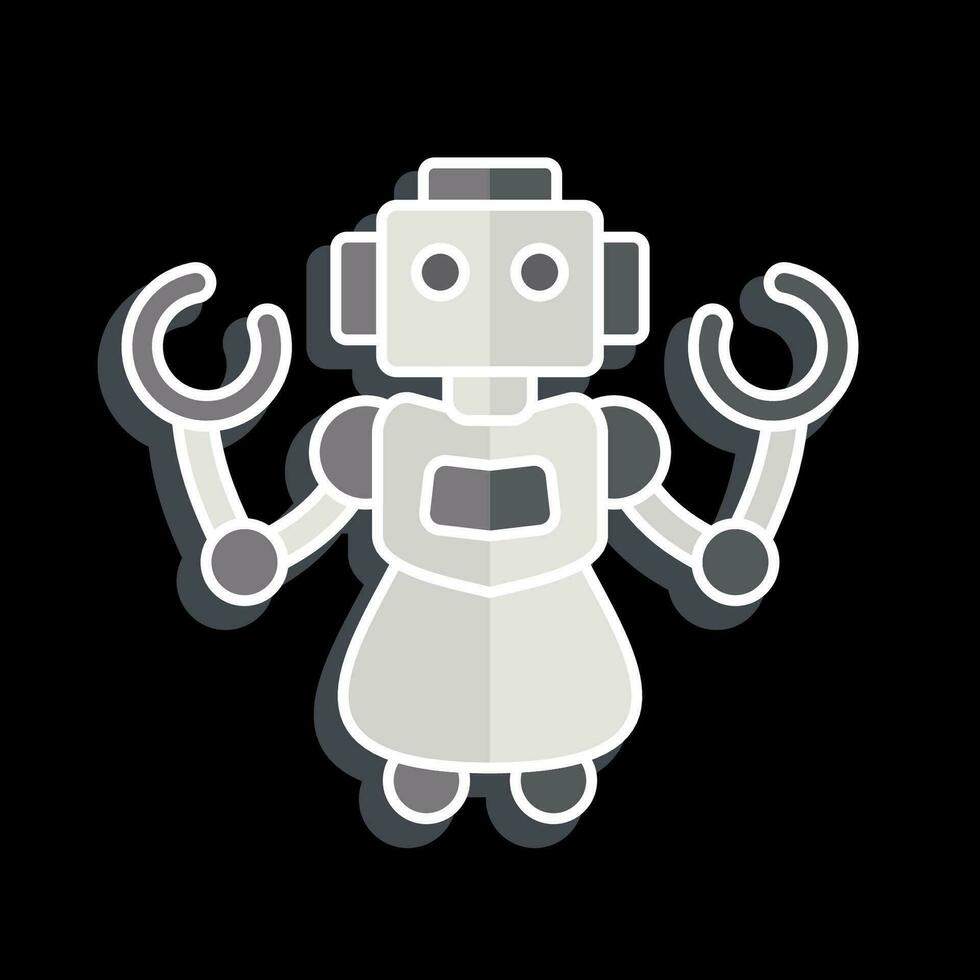icono personal robot. relacionado a futuro tecnología símbolo. lustroso estilo. sencillo diseño editable. sencillo ilustración vector