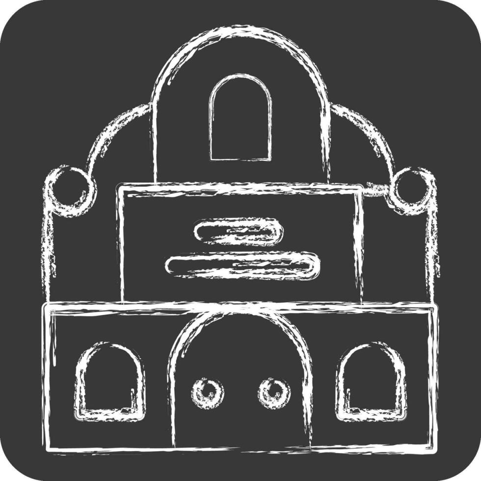 Icon Music. related to Theatre Gradient symbol. chalk Style. simple design editable. simple illustration vector