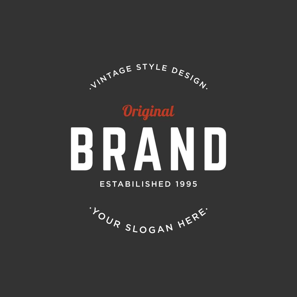 Logo design typography vintage retro badge for business , clothing , barber , restaurant and bar. vector