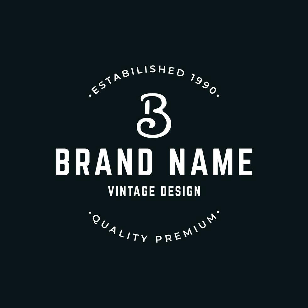 logo diseño tipografía Clásico retro Insignia para negocio , ropa , Barbero , restaurante y bar. vector