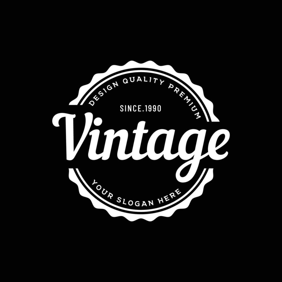 Logo design typography vintage retro badge for business , clothing , barber , restaurant and bar. vector