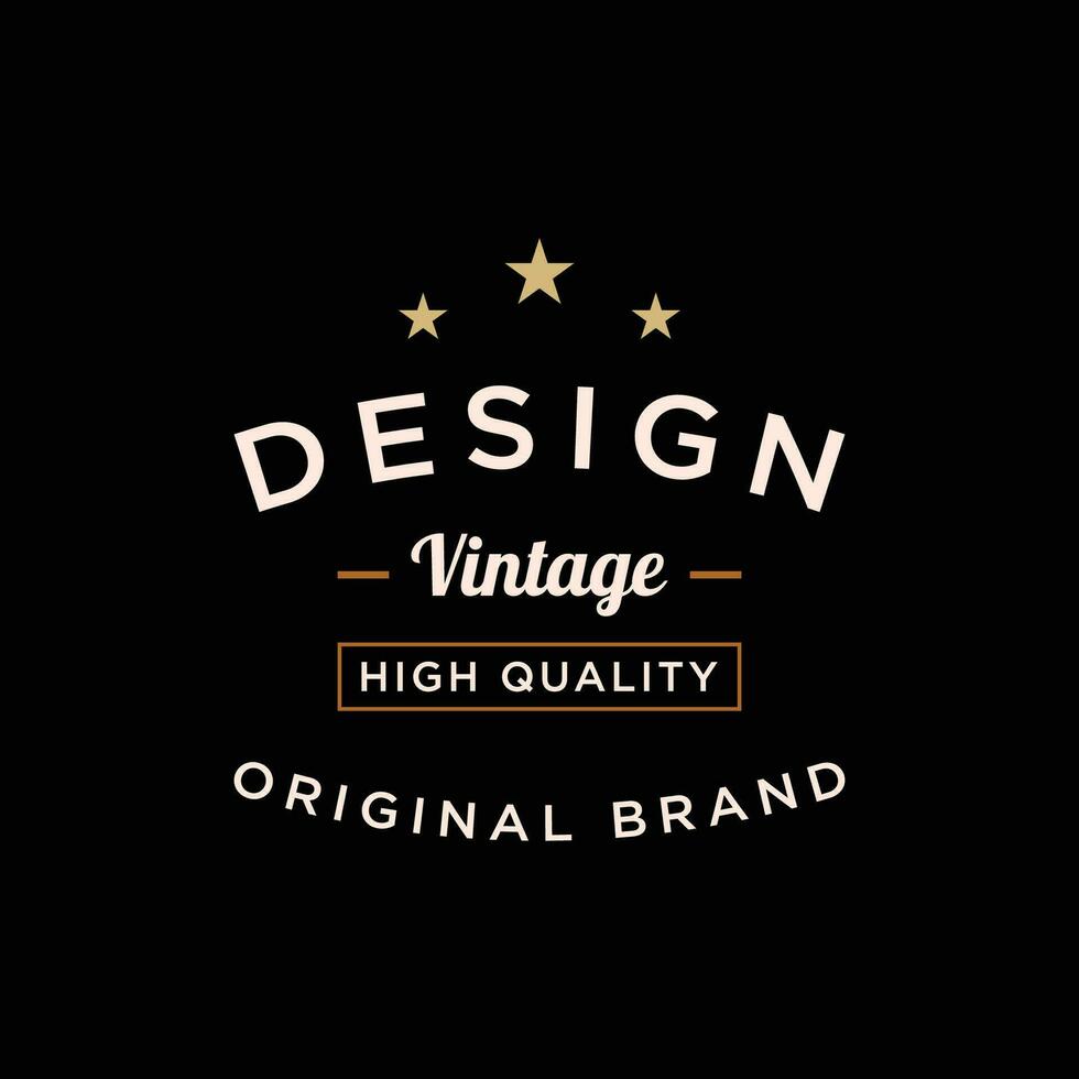 Logo design typography vintage retro badge for business , clothing , barber , restaurant and bar. vector