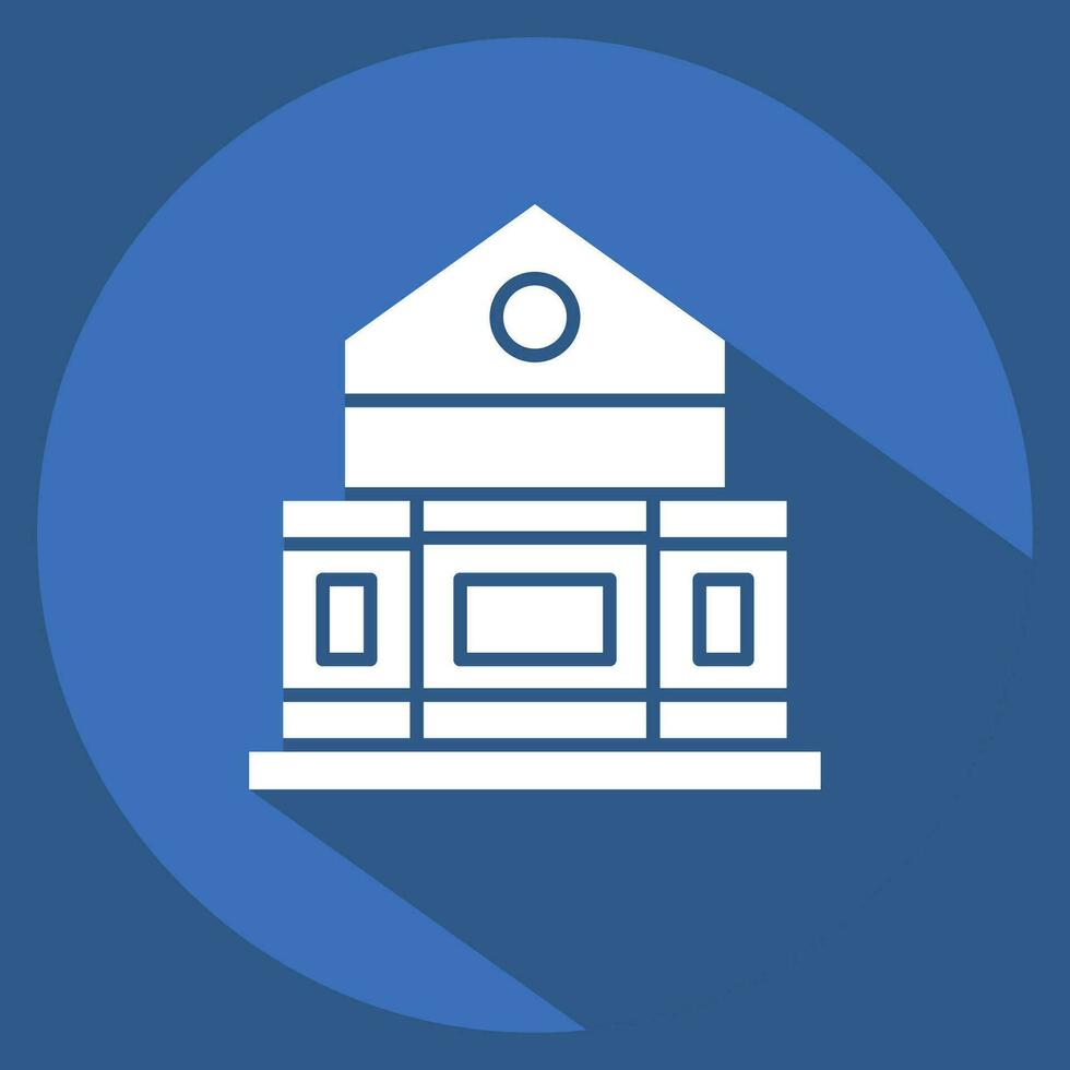 Icon Theatre. related to Theatre Gradient symbol. long shadow style. simple design editable. simple illustration vector