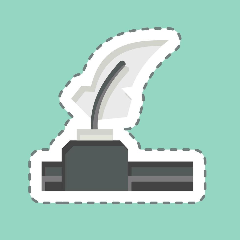 Sticker line cut Screenplay. related to Theatre Gradient symbol. simple design editable. simple illustration vector