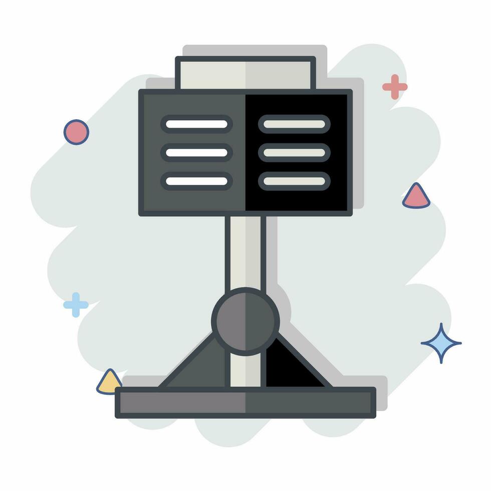 Icon Music Stand. related to Theatre Gradient symbol. comic style. simple design editable. simple illustration vector