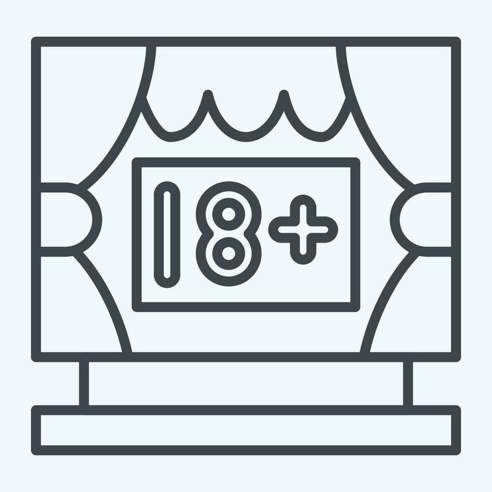 Icon Age. related to Theatre Gradient symbol. line style. simple design editable. simple illustration vector