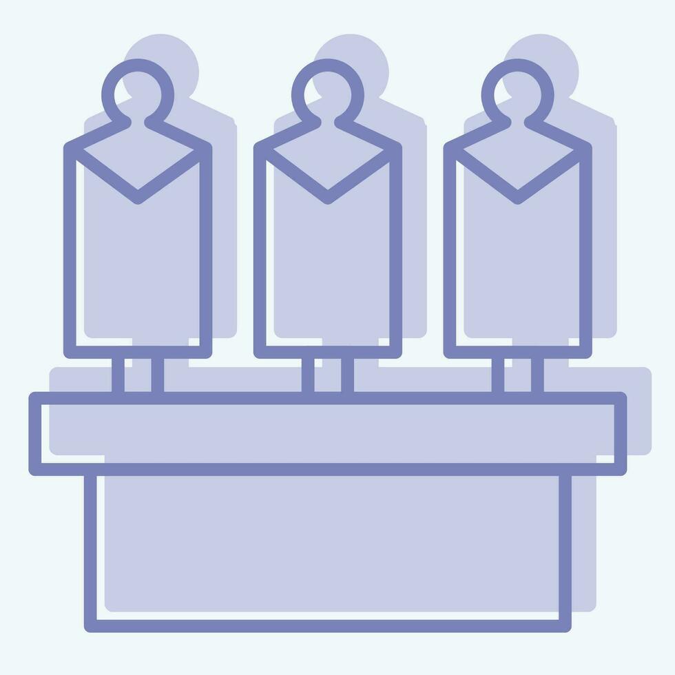 Icon Wardrobe. related to Theatre Gradient symbol. two tone style. simple design editable. simple illustration vector