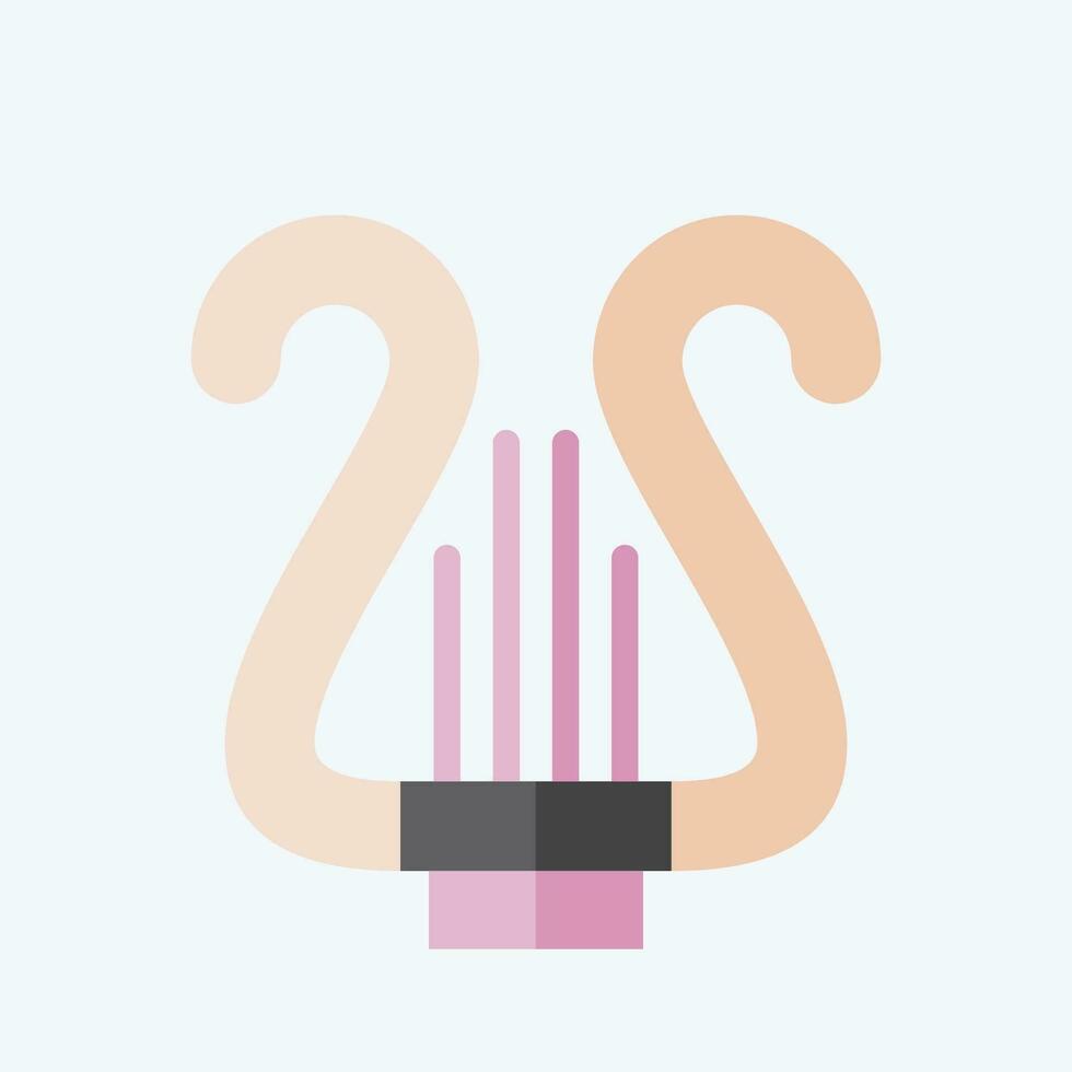 Icon Lyre. related to Theatre Gradient symbol. flat style. simple design editable. simple illustration vector