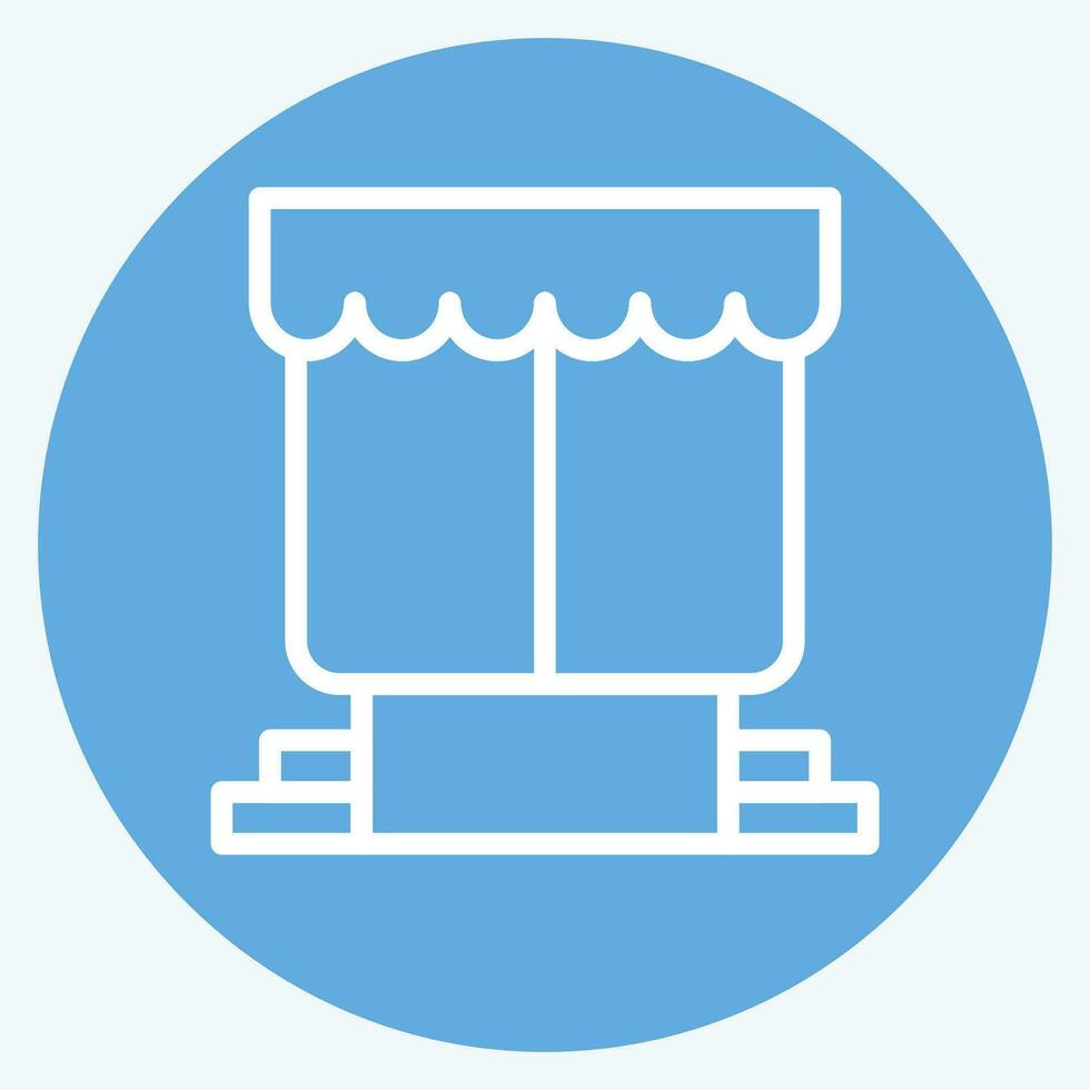 Icon Scene. related to Theatre Gradient symbol. blue eyes style. simple design editable. simple illustration vector