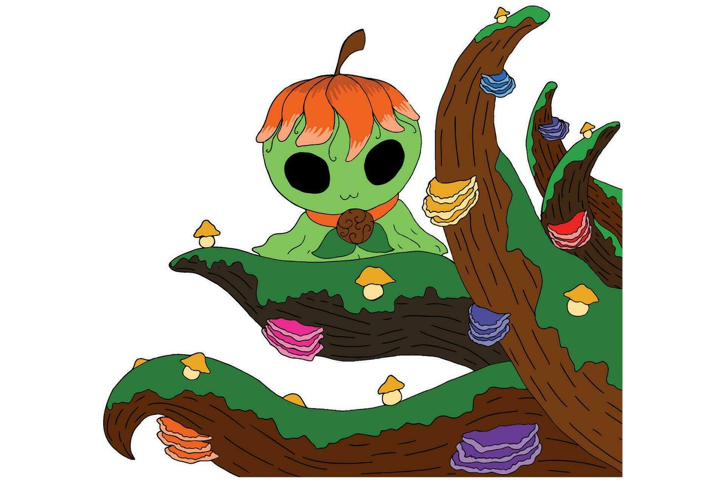 Fairy and Flora Border Design vector