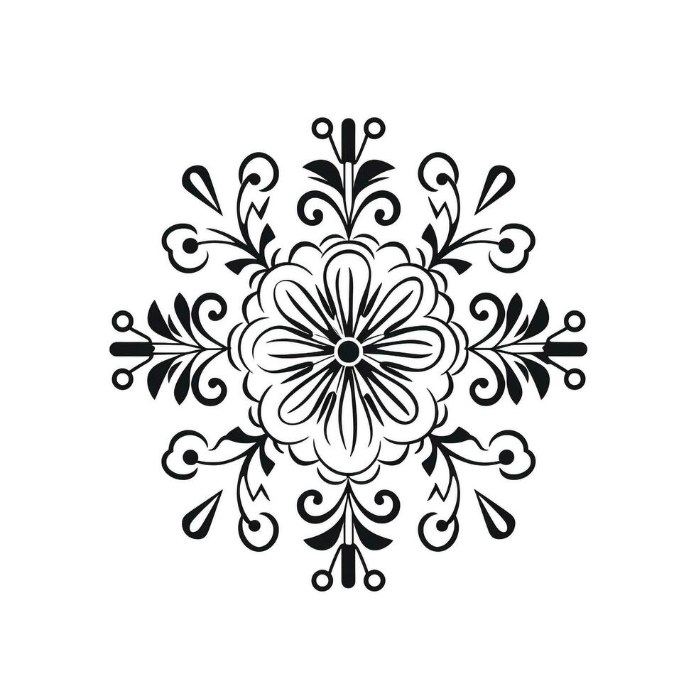 AI generated View of a Flower Ornament Design photo