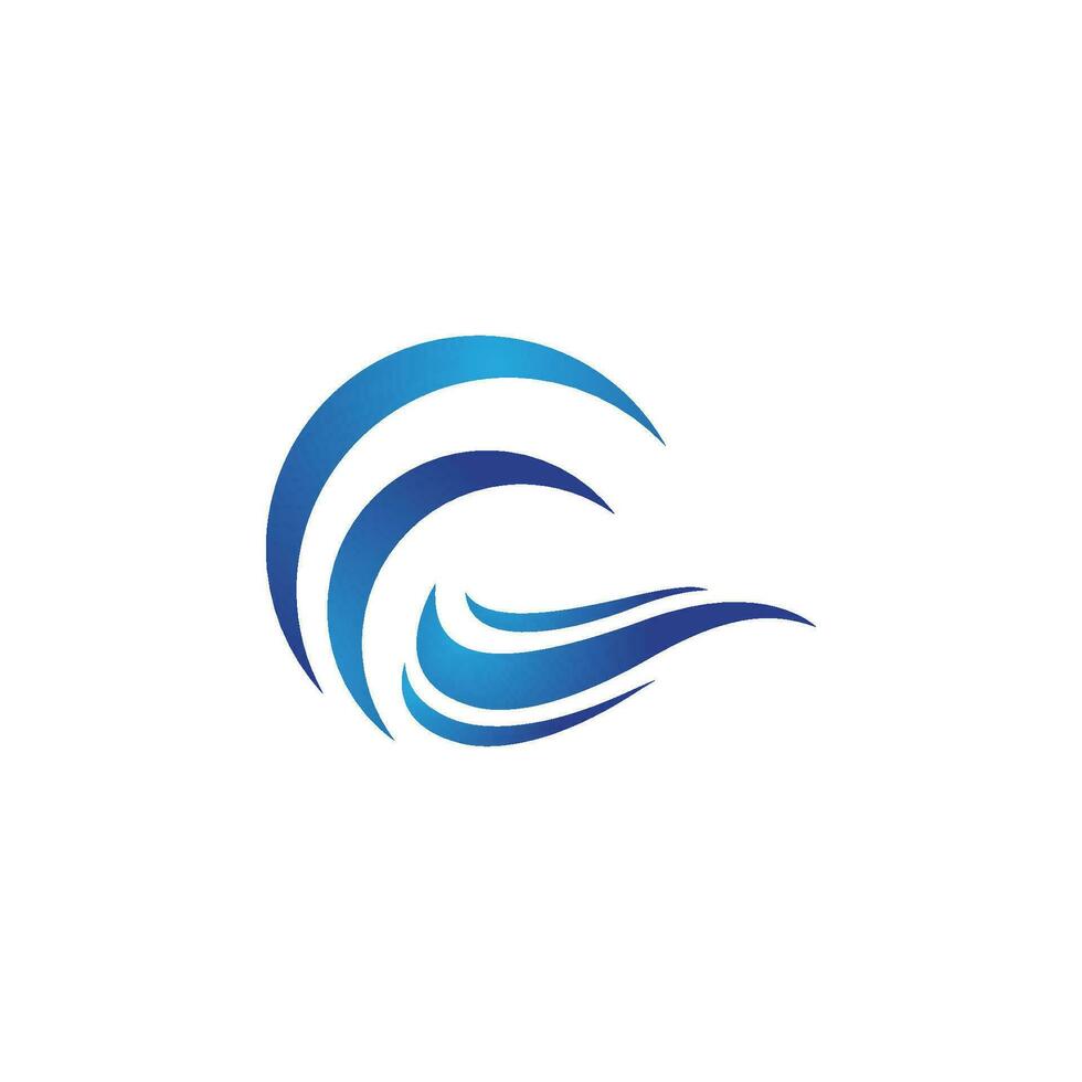 Water wave icon vector