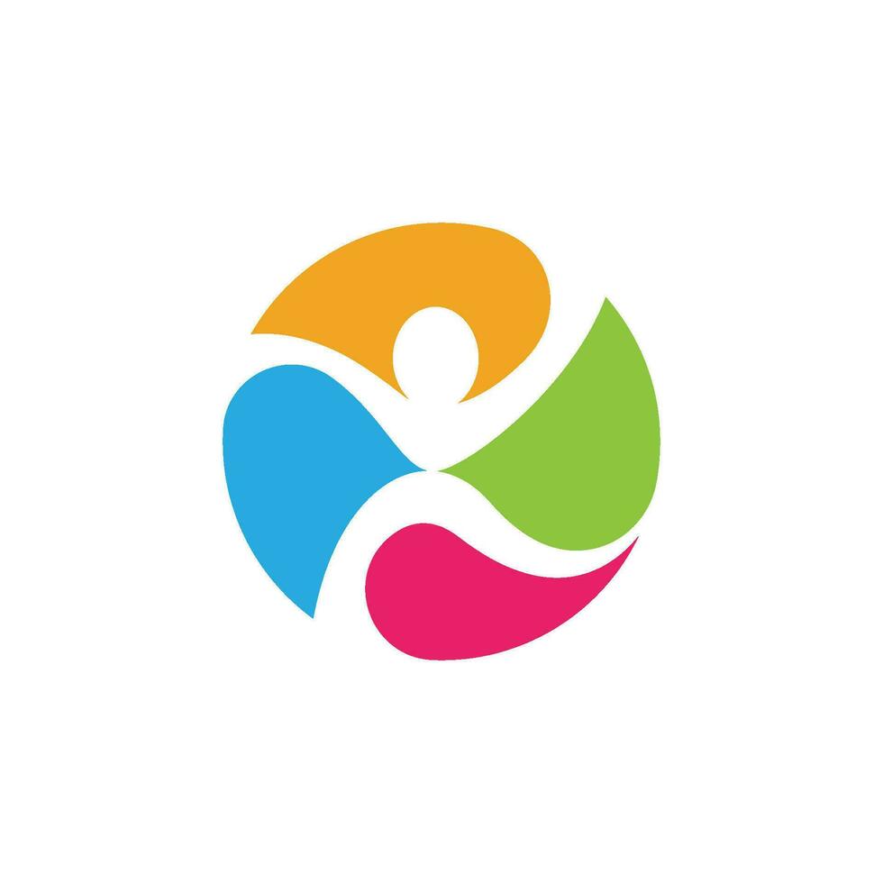 Human character logo sign vector