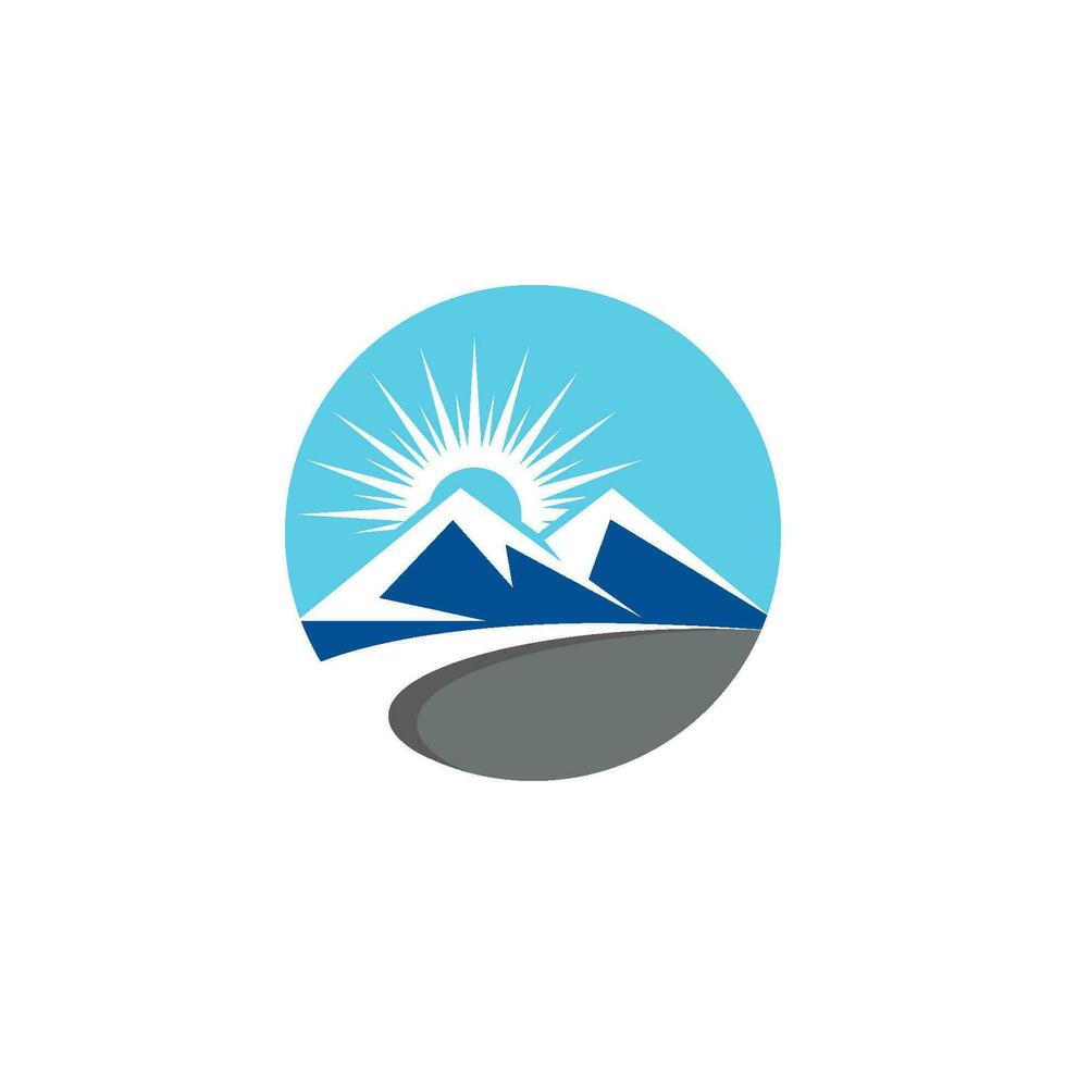 logotipo de icono de montaña vector