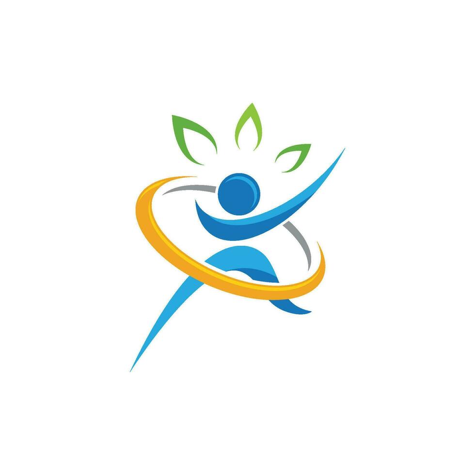 Human character logo sign vector