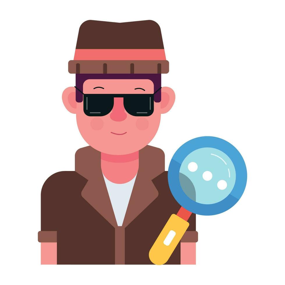 Trendy Detective Concepts vector