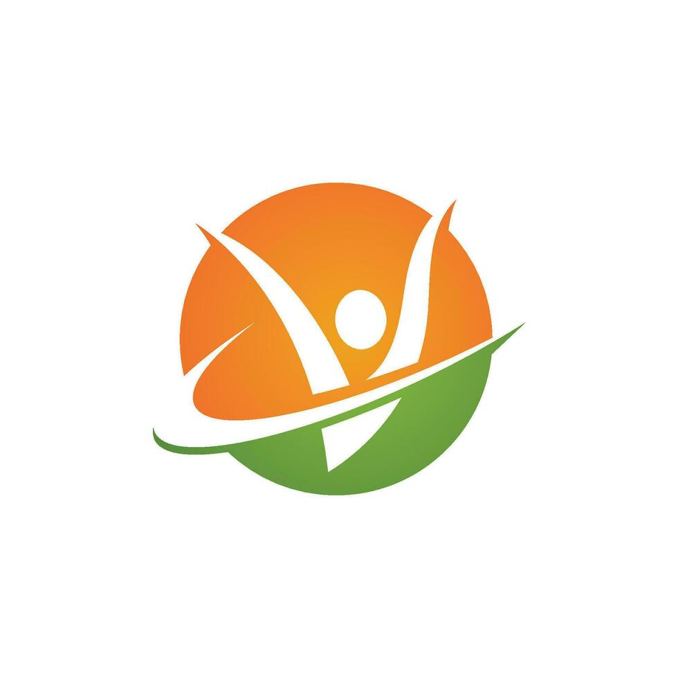 Human character logo sign vector