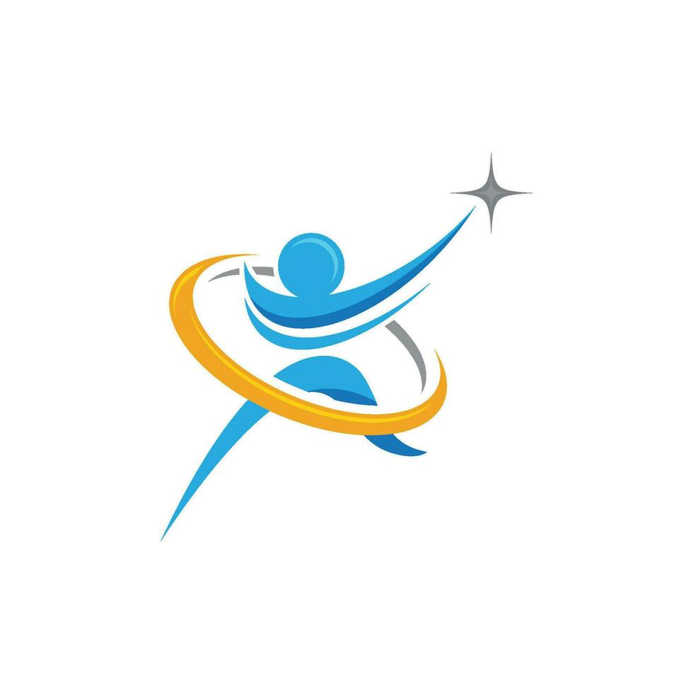 Human character logo sign vector