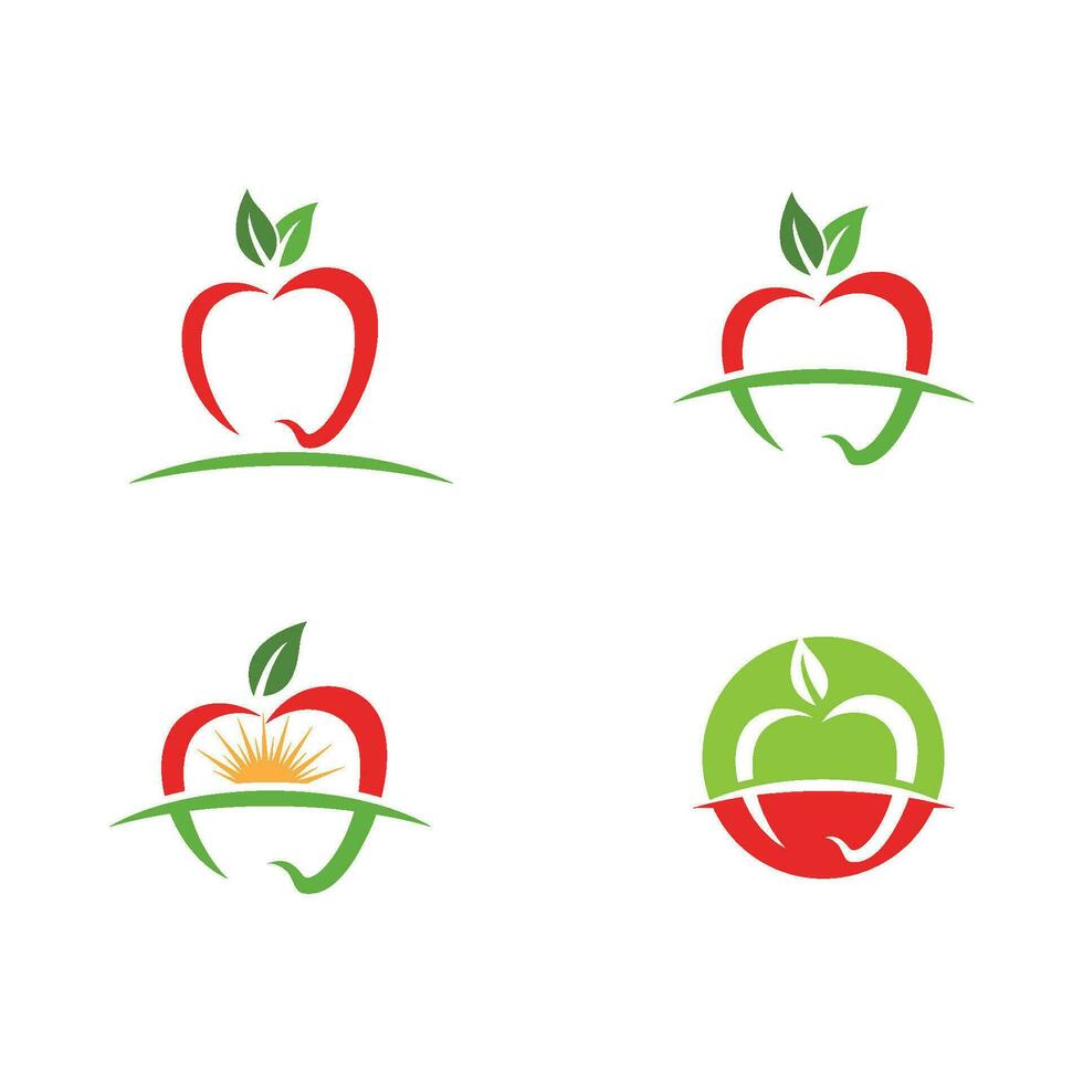 diseño de ilustración de vector de manzana