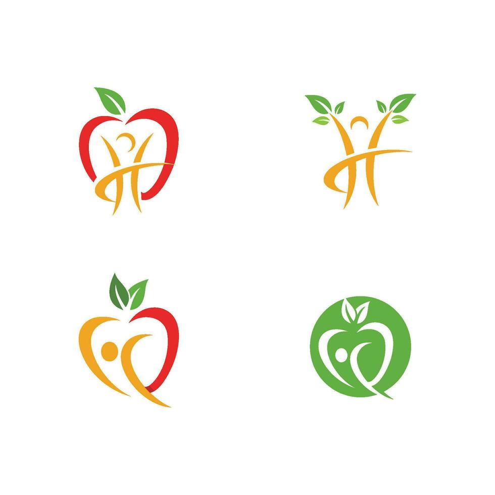 Human character logo sign vector