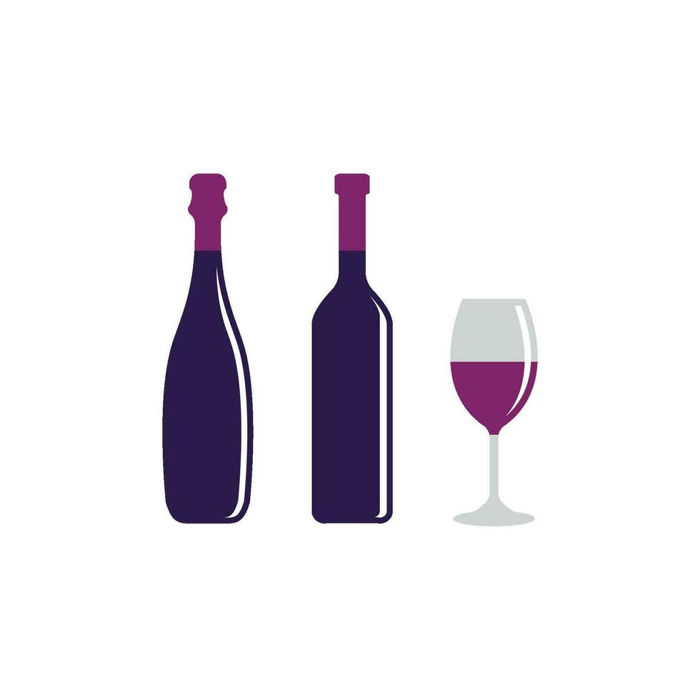 vino icono vector ilustración diseño