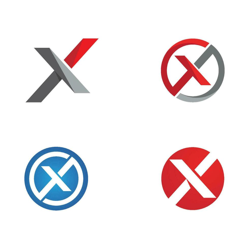 X Letter Logo Template vector icon