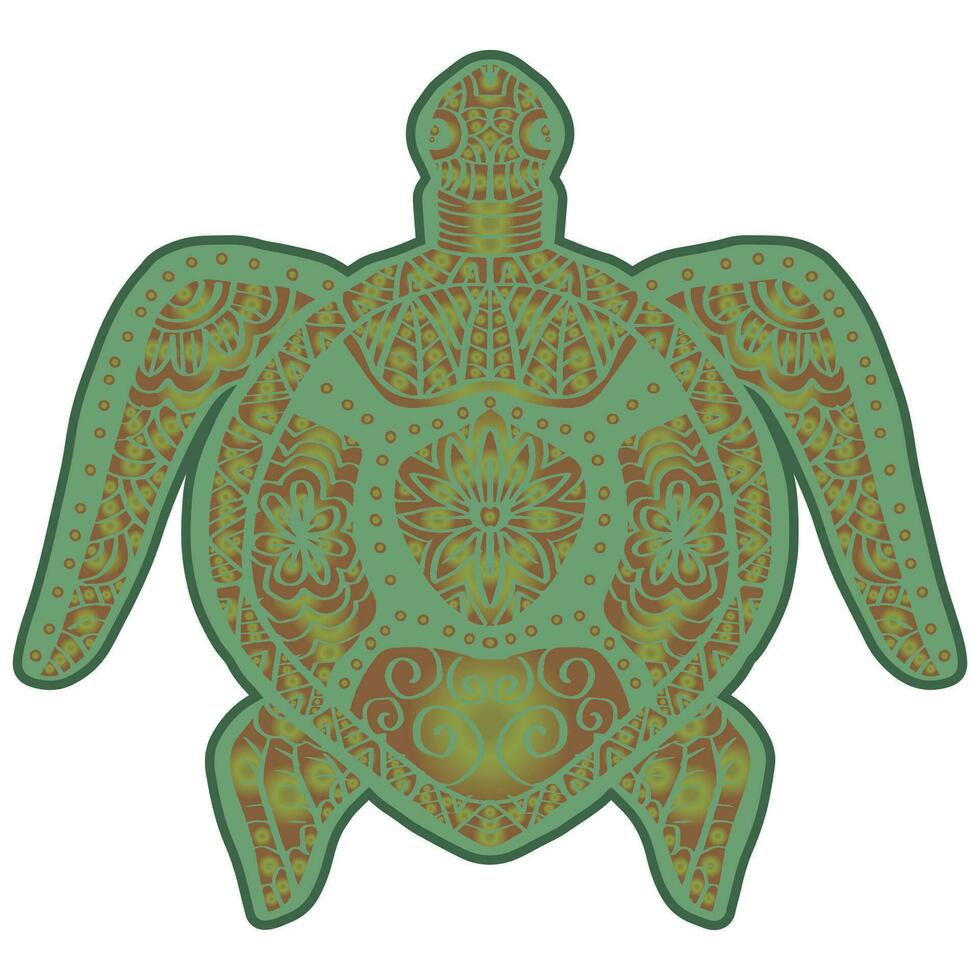 Hand drawn doodle cute turtle. vector